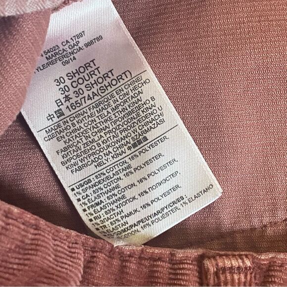 GAP 1969 Perfect Boot Jeans Corduroy Dusty Red 30 Short - Picture 11 of 13